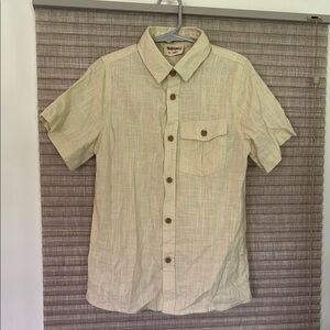 Kids Cream Casual Button Down Shirt